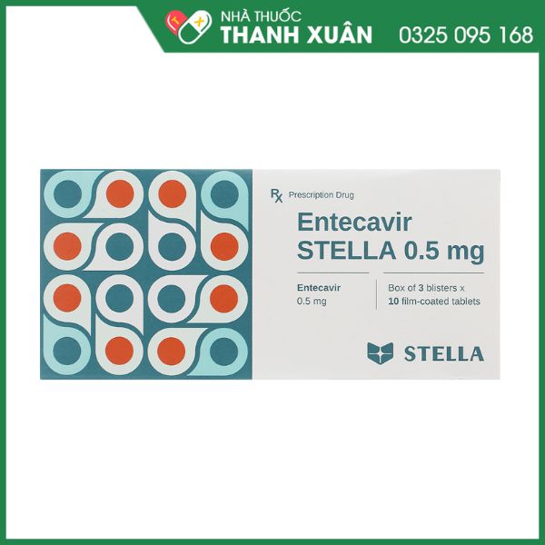 Entecavir Stella 0.5mg kháng virus, trị viêm gan B